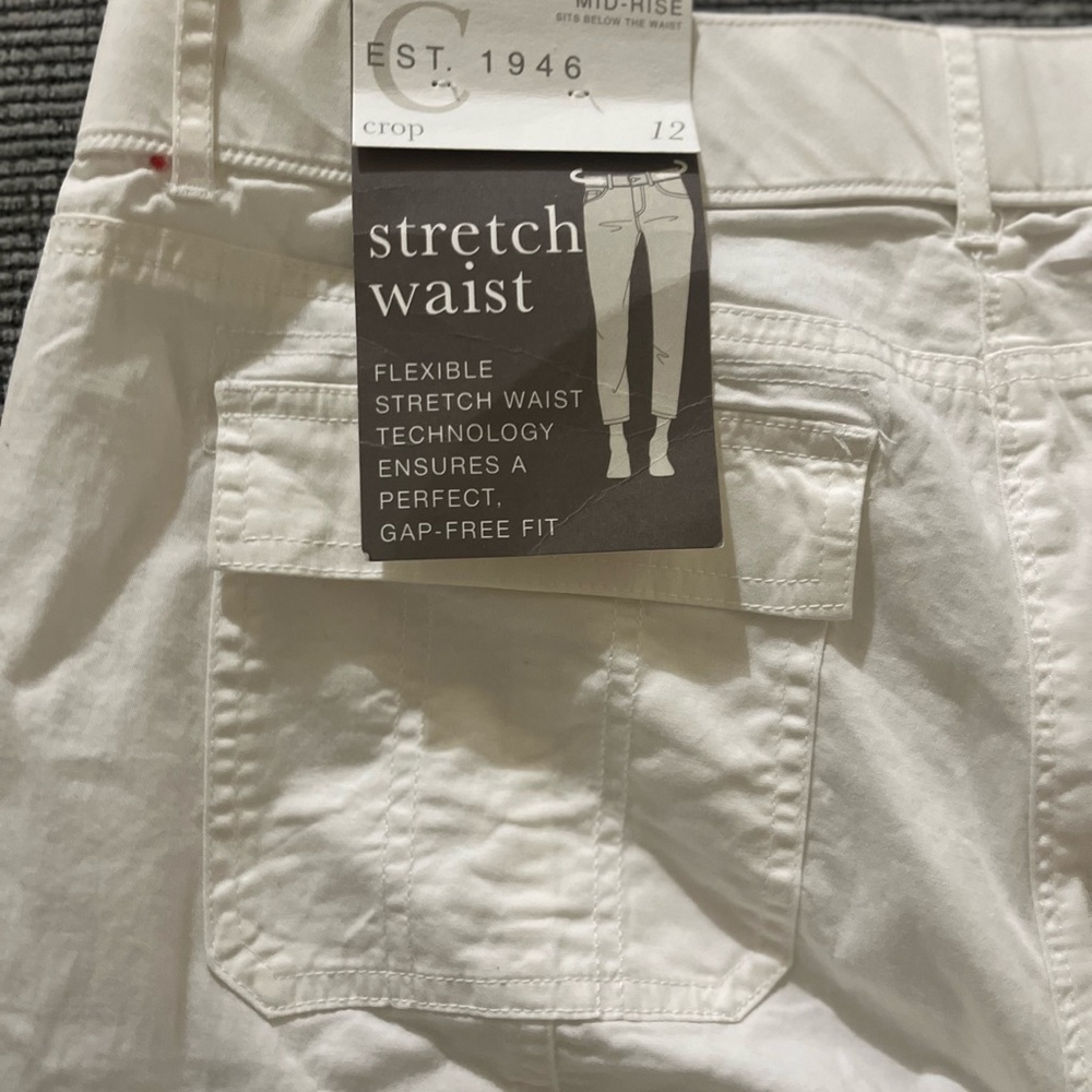 Brand new white mide rise pant est c 1946 - Picture 3 of 4